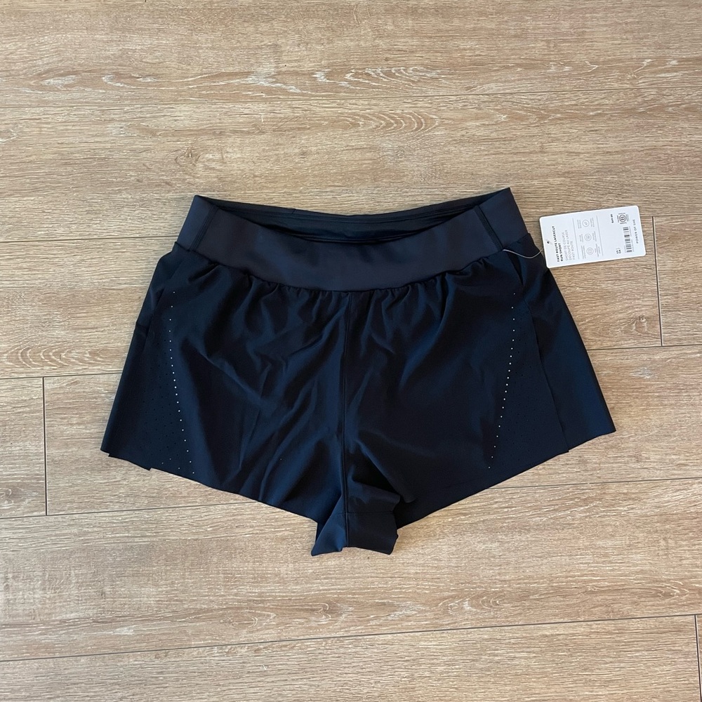 NWT Athleta Fast Route Mid Rise Lasercut Run Short
